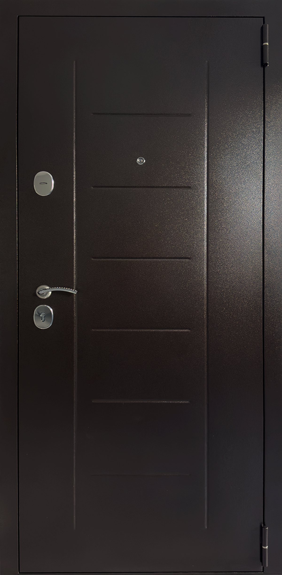Металлическая дверь «Норма». Вид внутренней отделки  Вид внешней отделки: Антик медный Cтандартный наличник