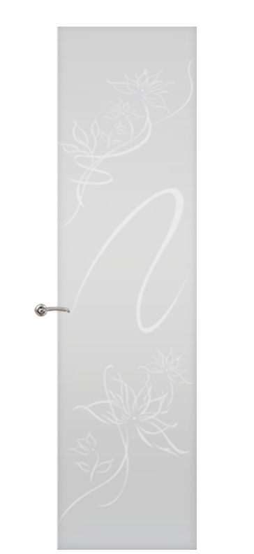 Межкомнатная дверь «Камелия К». Вид отделки Тон 35 Шервуд Остекление: Одуванчик Cтандартный наличник