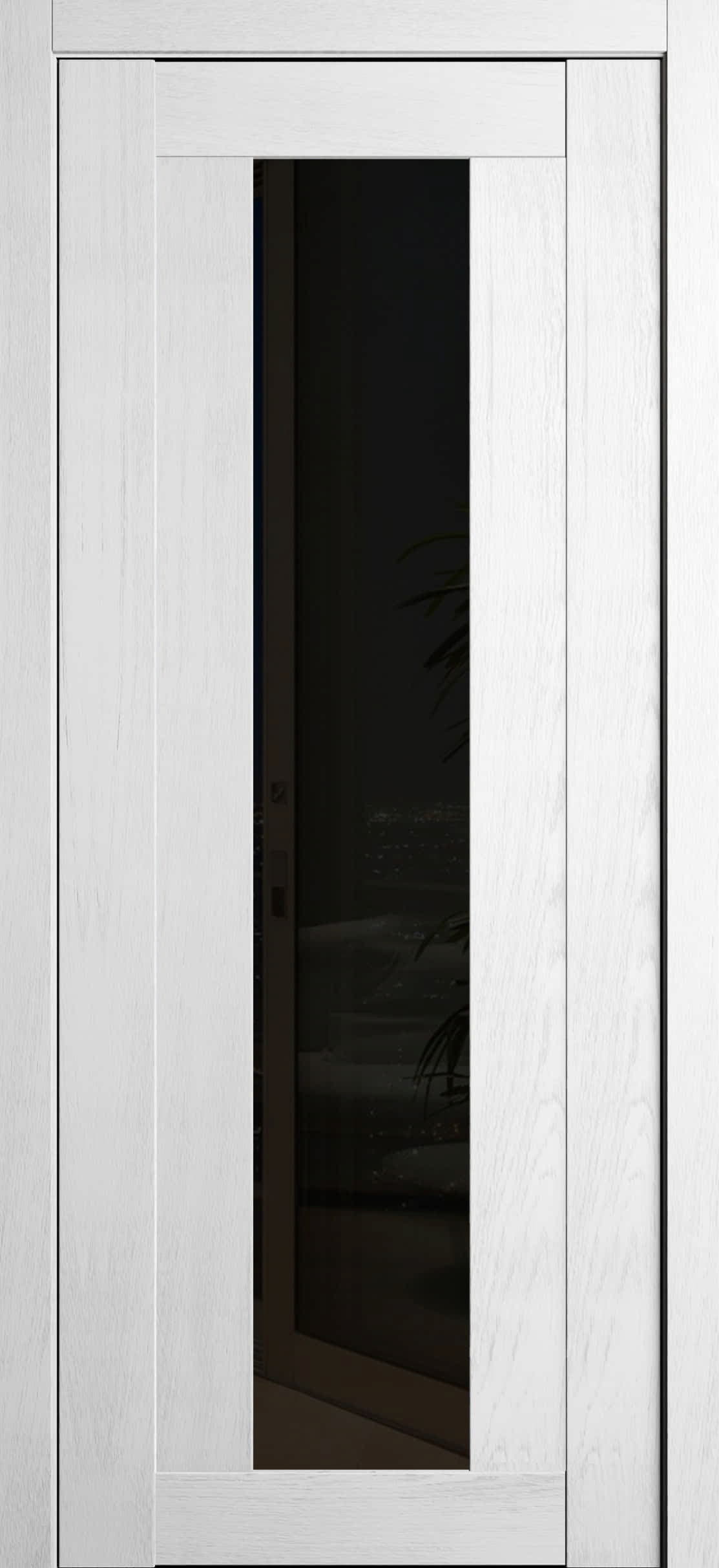 Межкомнатная дверь «Тамила». Вид отделки Роял белый Cтандартный наличник
