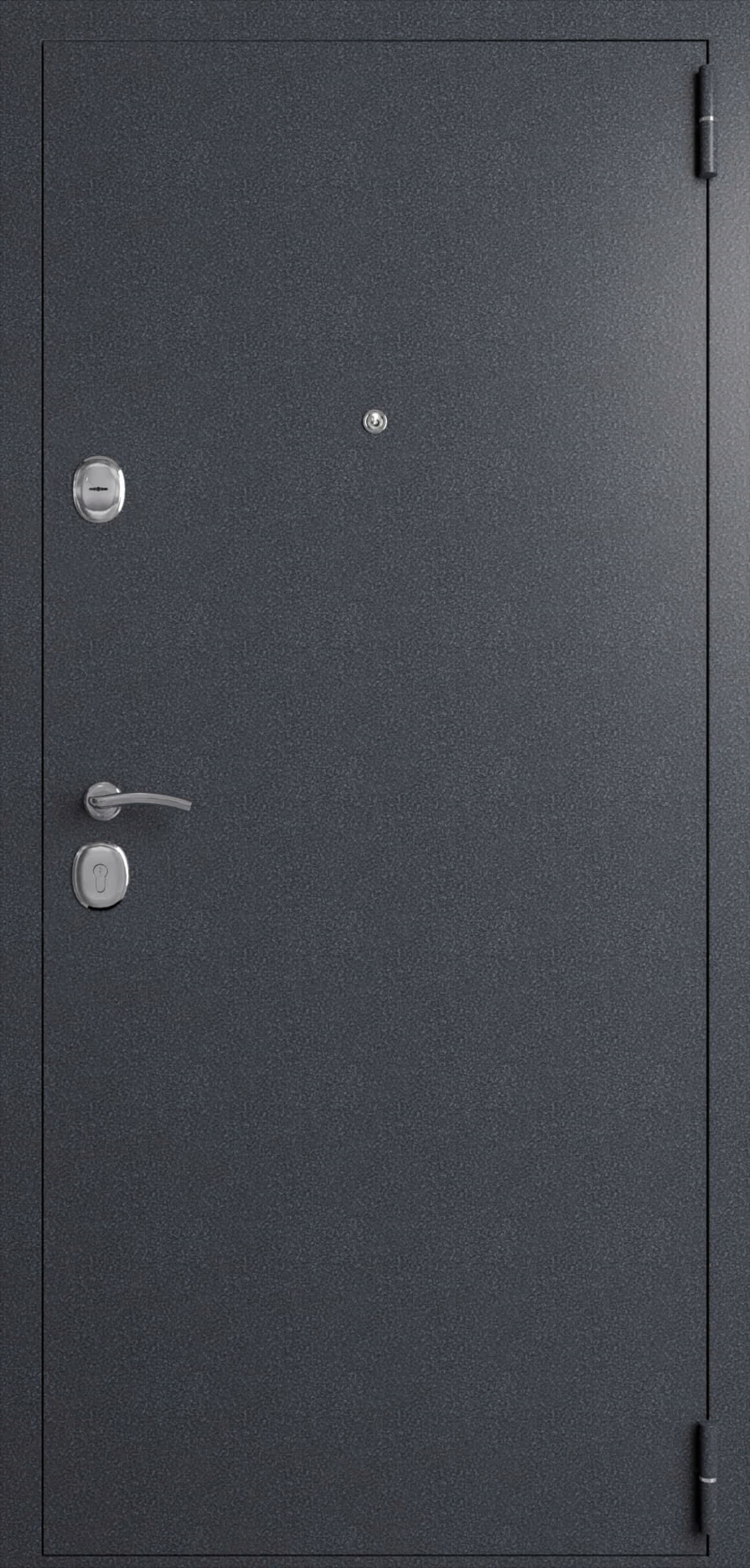 Металлическая дверь «Эко стандарт». Вид внутренней отделки  Вид внешней отделки: Антик серебро Cтандартный наличник