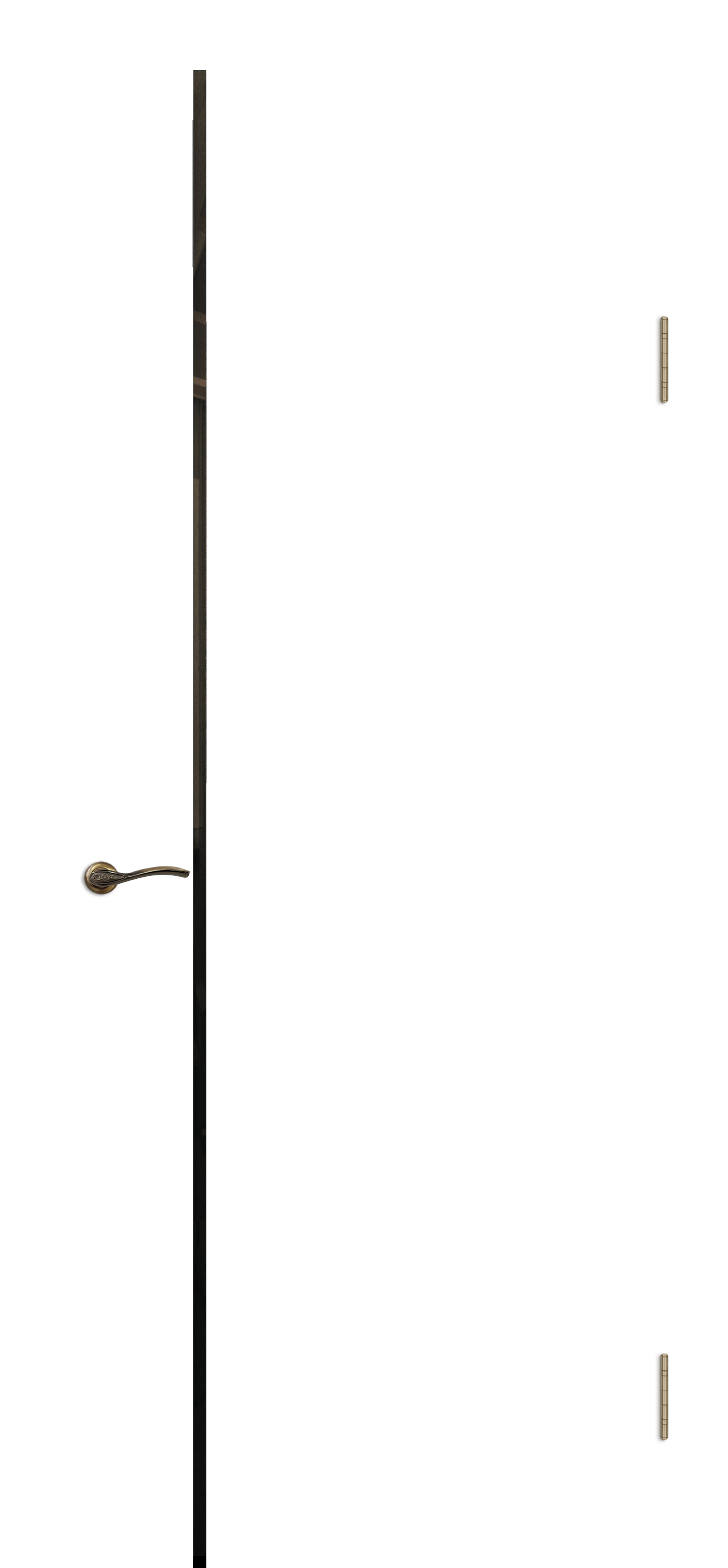 Межкомнатная дверь «Камелия К-10». Вид отделки Тон 10 вертикальный шпон Остекление: Черный триплекс Cтандартный наличник