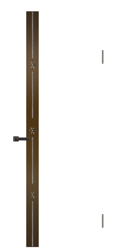 Межкомнатная дверь «Камелия К-3». Вид отделки Тон 46 Ясень серый Остекление: Звезда Cтандартный наличник