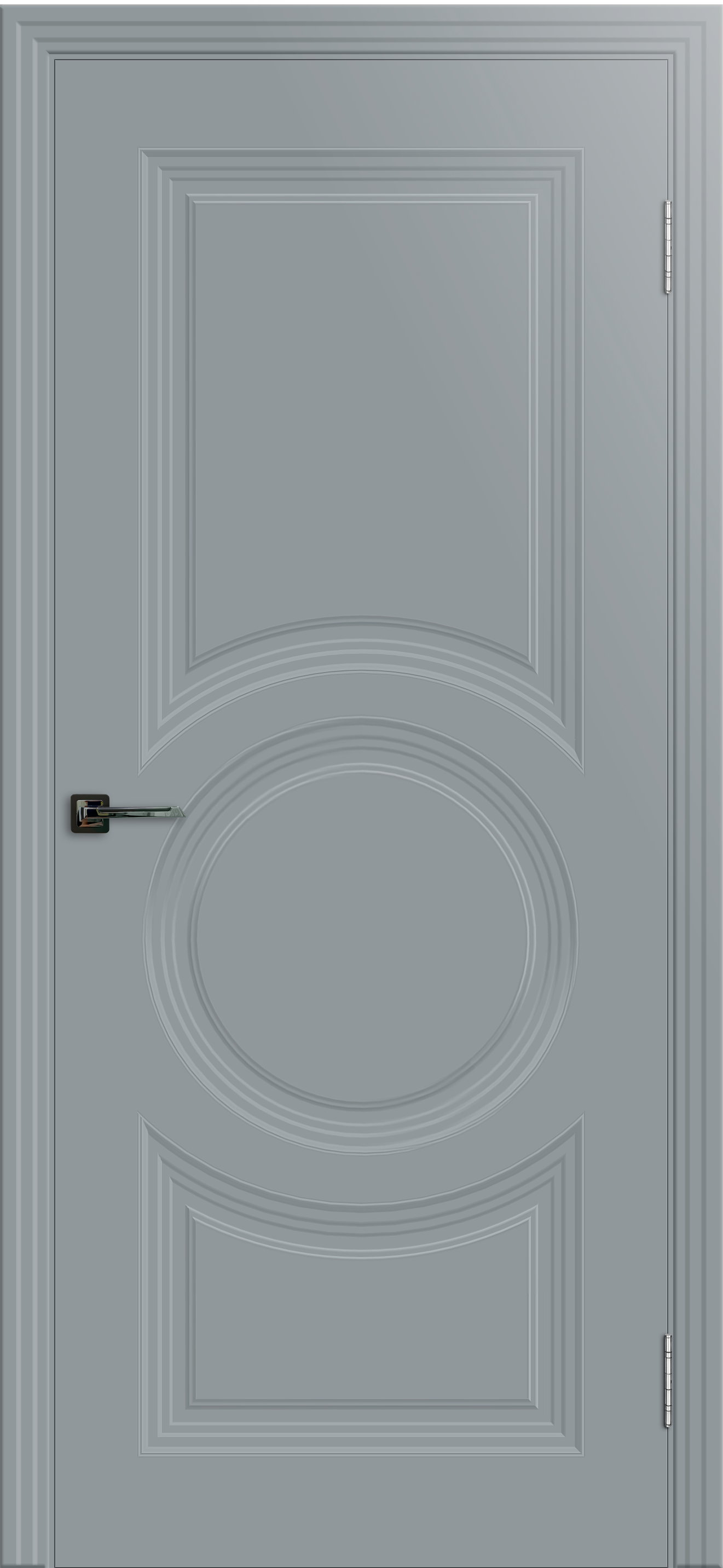 Межкомнатная дверь «SHELLY 8». Вид отделки Белая эмаль Cтандартный наличник
