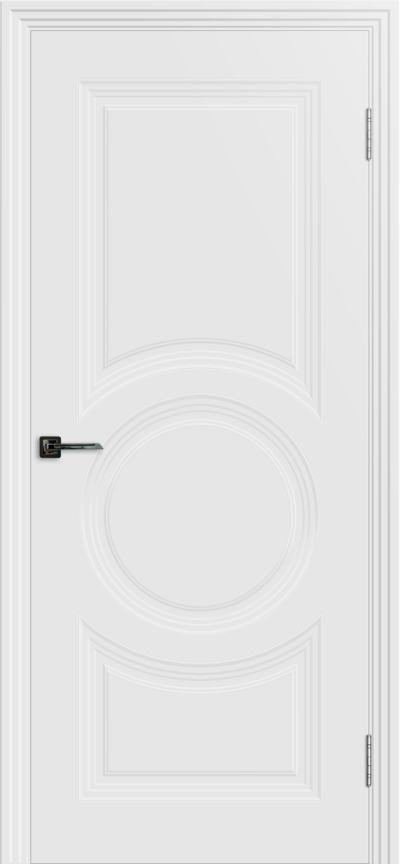 Межкомнатная дверь «SHELLY 8». Вид отделки Белая эмаль Cтандартный наличник