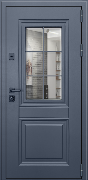 Металлическая дверь «Термо Диамант 2». Вид внутренней отделки  Вид внешней отделки: RAL 7016 Cтандартный наличник