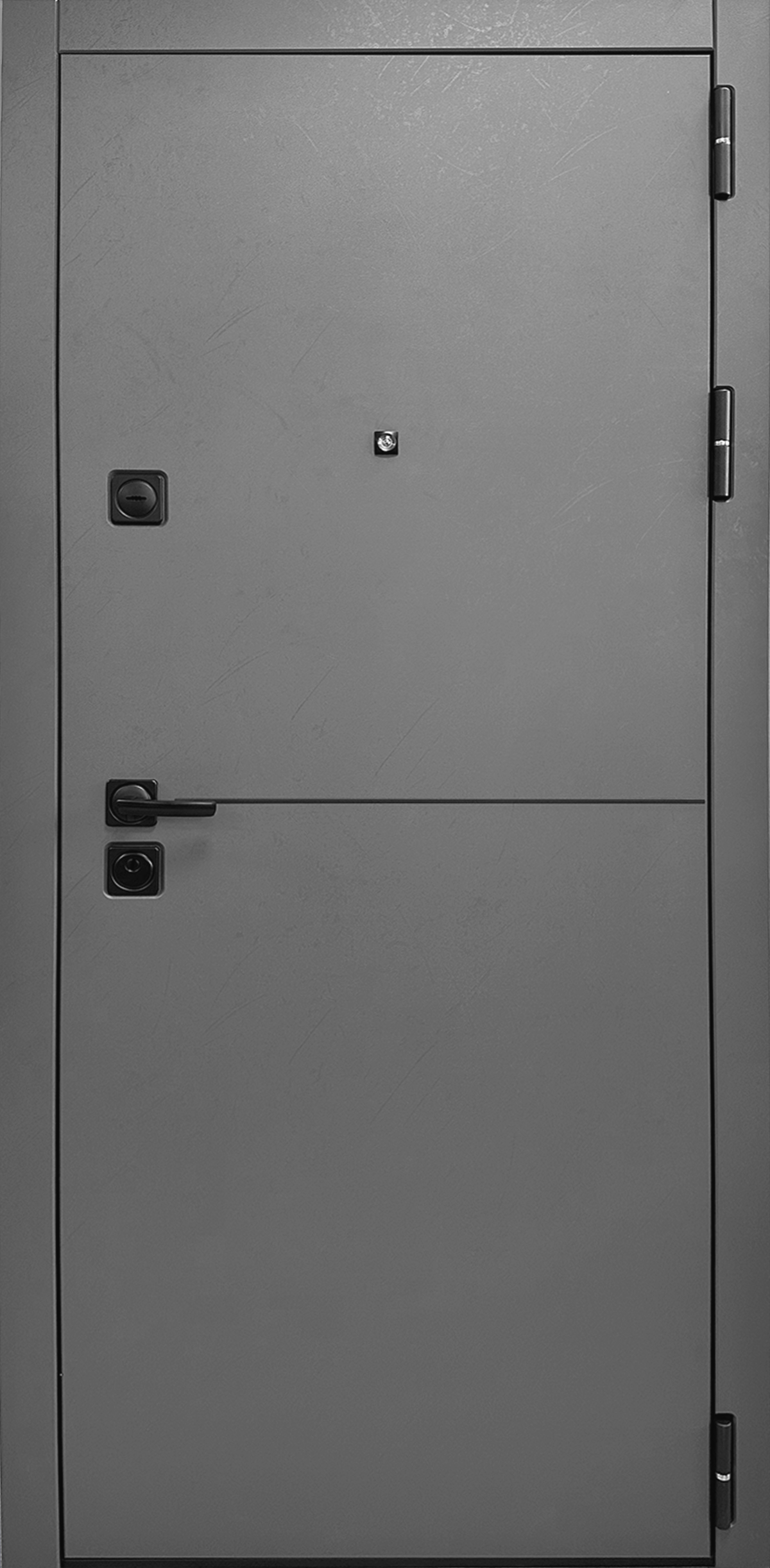 Металлическая дверь «Экстра Нова». Вид внутренней отделки  Вид внешней отделки: лофт графит Cтандартный наличник