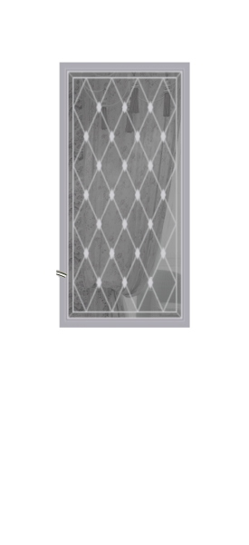 Межкомнатная дверь «Vision 2». Вид отделки Белая эмаль Остекление:  Cтандартный наличник