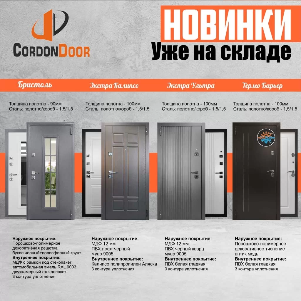 Новинки входных дверей уже на складе!