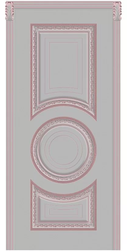 Рондо RAL 7047 эмаль дверь Luxury